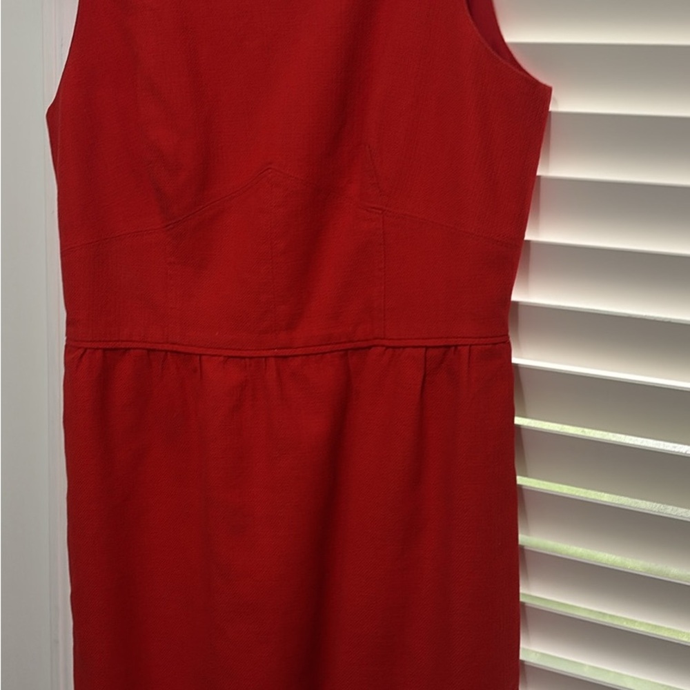 J. Crew Red Sheath Mini Dress Scoop Neck Sleeveless
